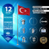 12 Metre İnox 304 Kalite Paslanmaz Krom Çelik Standart Bayrak Direği