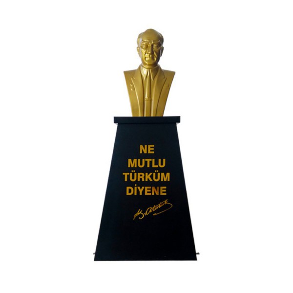 Atatürk Büstü (70cm Alüminyum)+ Kaide (100cm) İlkokul Modeli 1 Atatürk Büstü (70cm Alüminyum)+ Kaide (100cm) İlkokul Modeli