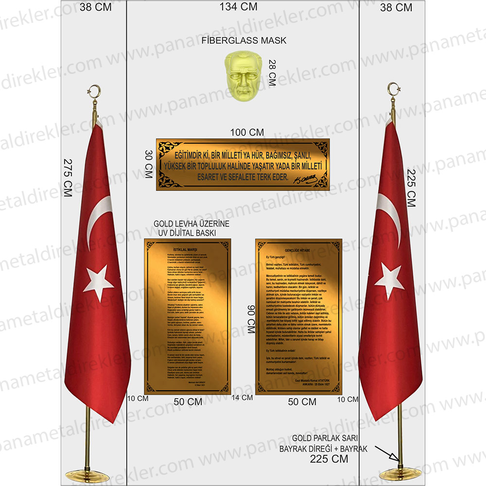 Atatürk Köşesi Seti Poz Model 03 1 Atatürk Köşesi Seti Poz Model 03